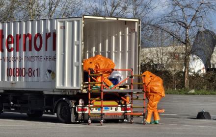Unterstützung mit Gerätewagen Gefahrgut