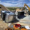 LKW umgekippt